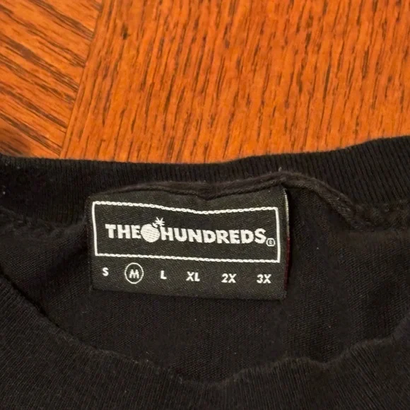The Hundreds Black Tee with White Script Logo - Picture 5 of 9